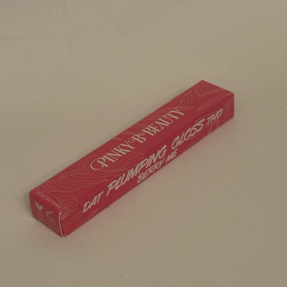 Pinky B Dat Plumping Gloss Tho Berry Me NEW Sealed Full Size OS Pink Red